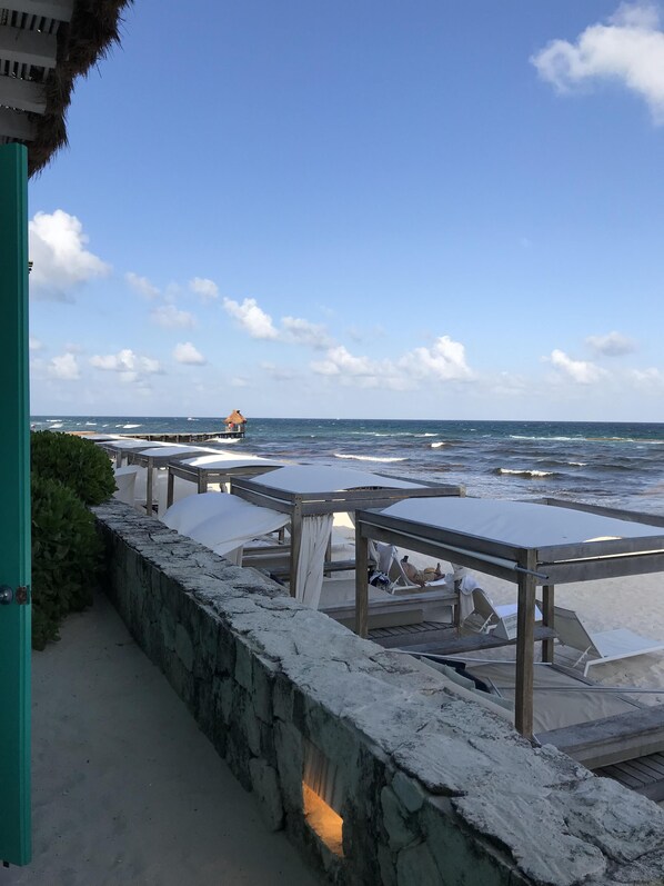 Cabanas outside Havana Moon restaurant