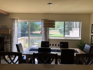 Dining Area & Bar Seating in the Kitchen.