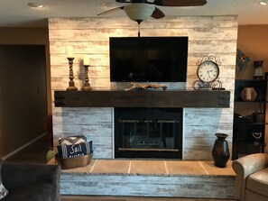 Living room fireplace