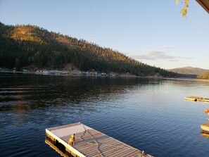 Private dock is all yours and has room for docking a boat or water toys.