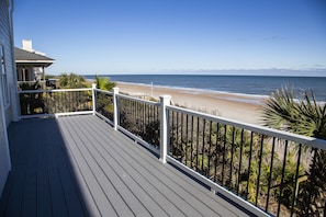 deck off the 2nd/main level of the back of the house