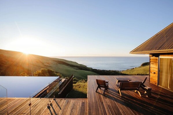 This gorgeous property has ocean views from the pool and terrace.