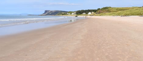 The beautiful Ballycastle beach with golden sands is just a 5 minute walk away.