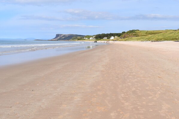 The beautiful Ballycastle beach with golden sands is just a 5 minute walk away.