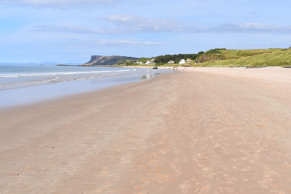 The beautiful Ballycastle beach with golden sands is just a 5 minute walk away.
