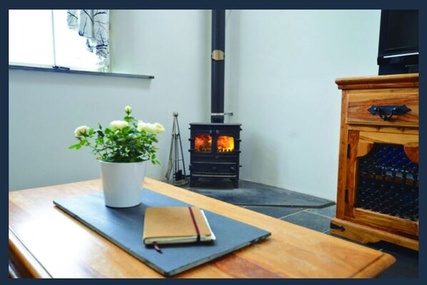 Woodburner in living room