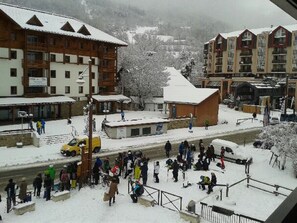 Vue du balcon en hiver