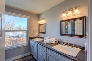 Private master bath.