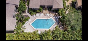 PRIVATE HEATED LAGOON POOL-AERIAL VIEW
