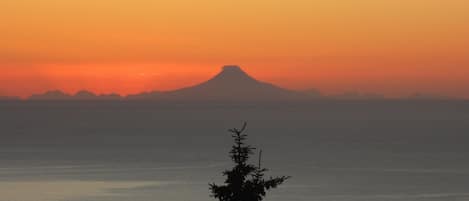 View of Mt. Augustine from house.