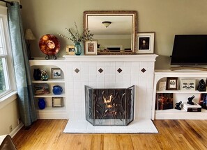 Cozy and comfortable with a gas fireplace