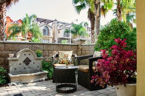 Relax in on the Front Patio Listening to the Soothing Fountain