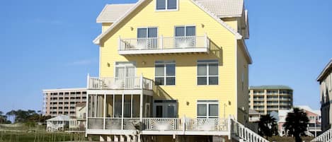 View of house from beach boardwalk