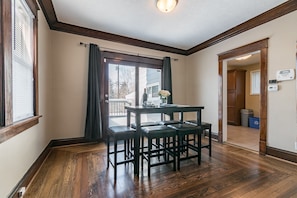 Dining Room opens onto back deck