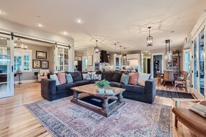 Great room with adjoining piano room
