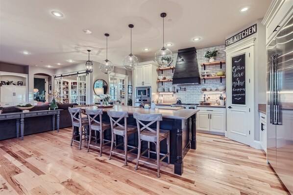 Kitchen / Great room area with walk in pantry 