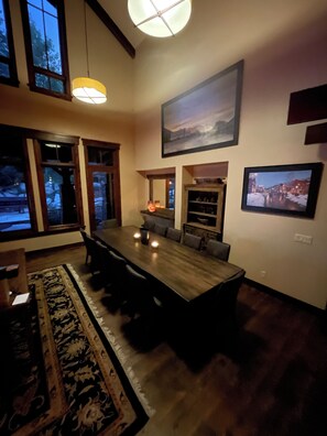 Custom live edge table. Seats 14 easily