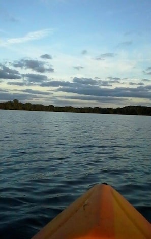 Kayaking at sunset