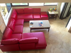 Very Large Sofa and Entertaining area of the Sunset Penthouse
