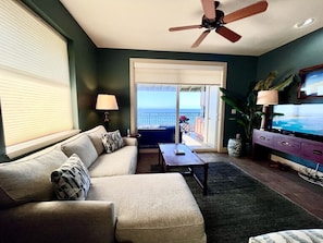 Living room with ocean view