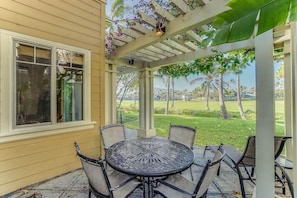 Lanai with patio furniture