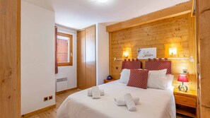 Drift to sleep in the bedrooms with a variety of bedding options.