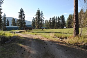 Will's Cabin is on the left as you drive in.