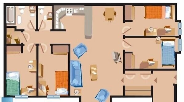 Chalet Style Apartment Floor Plan