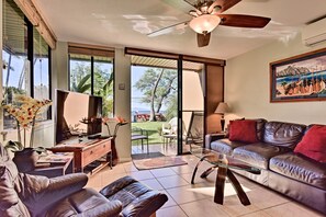 Relax in the living room during downtime.