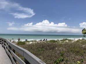 Only a block away to Indian Rocks Beach! Uncrowded white sand,  calm beach!