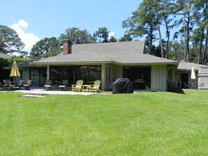 Back of the house overlooking egret island 