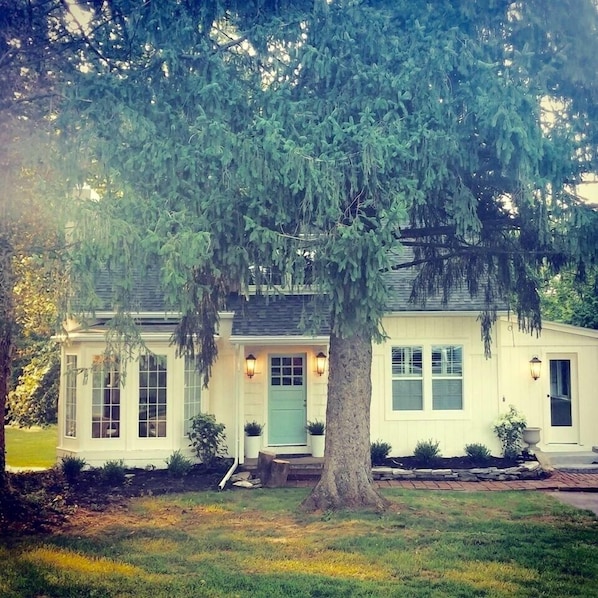 front of the cottage