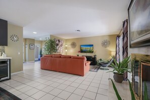 View of living room from dining room