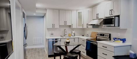 New kitchen with all brand new stainless steel appliances