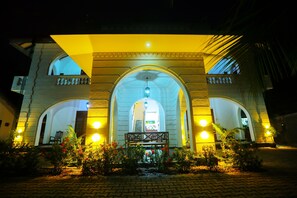 Sri Lankan Villa Front View at Night