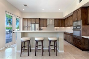 Kitchen and Island with Seating for 3