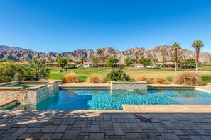 Saltwater Pool and Spa with Views of the Santa Rosa Mountains