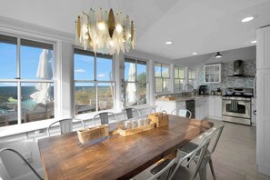Dining area with outdoor view
