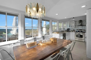 Dining area with outdoor view
