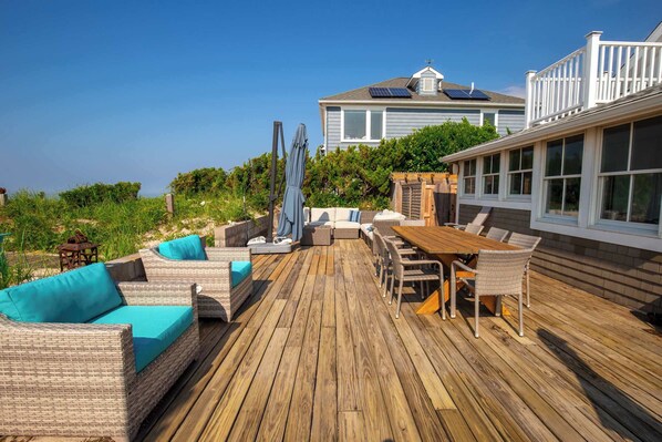 Relax and unwind on this beautiful seaside deck