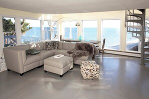 Spacious living room area