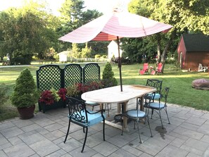 Patio, back yard 