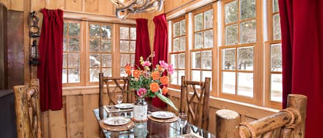 Dining room with views