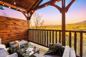 Relaxing patio provides the perfect spot for bonding and enjoying drinks