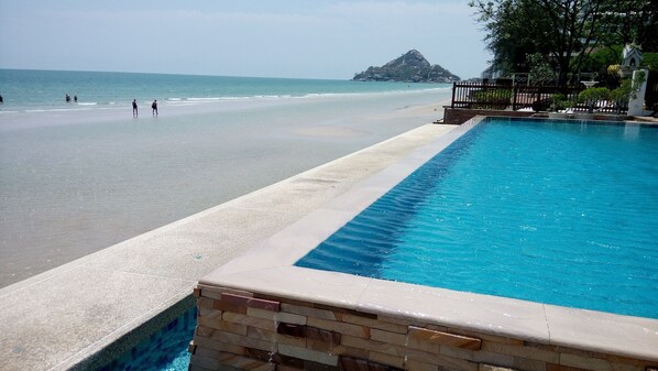 beachfront complex.