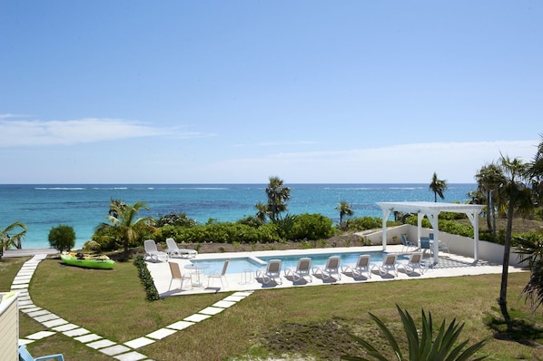 Our new heated oceanfront pool.