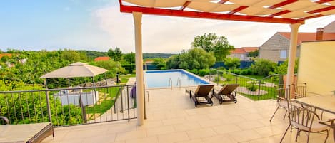 Terrace, Pool and Garden