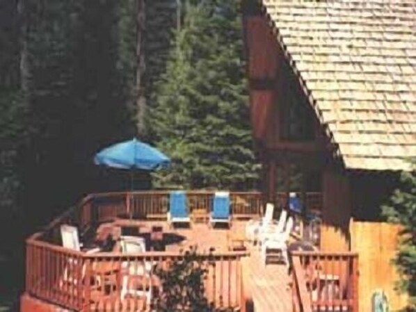 Best deck on the West Shore. Bright and Sunny all day. Shade on the west side.