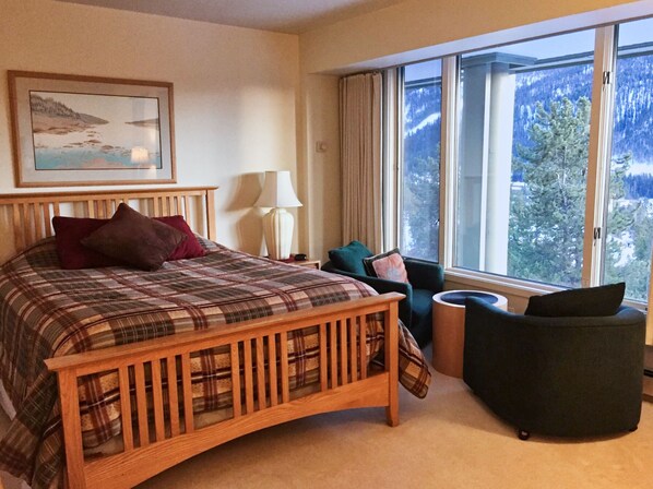 View of ski slopes from Master bedroom.