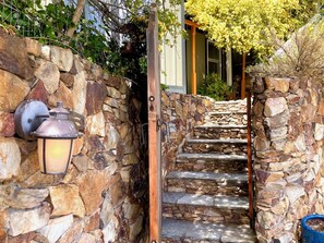 Entry steps to guesthouse.